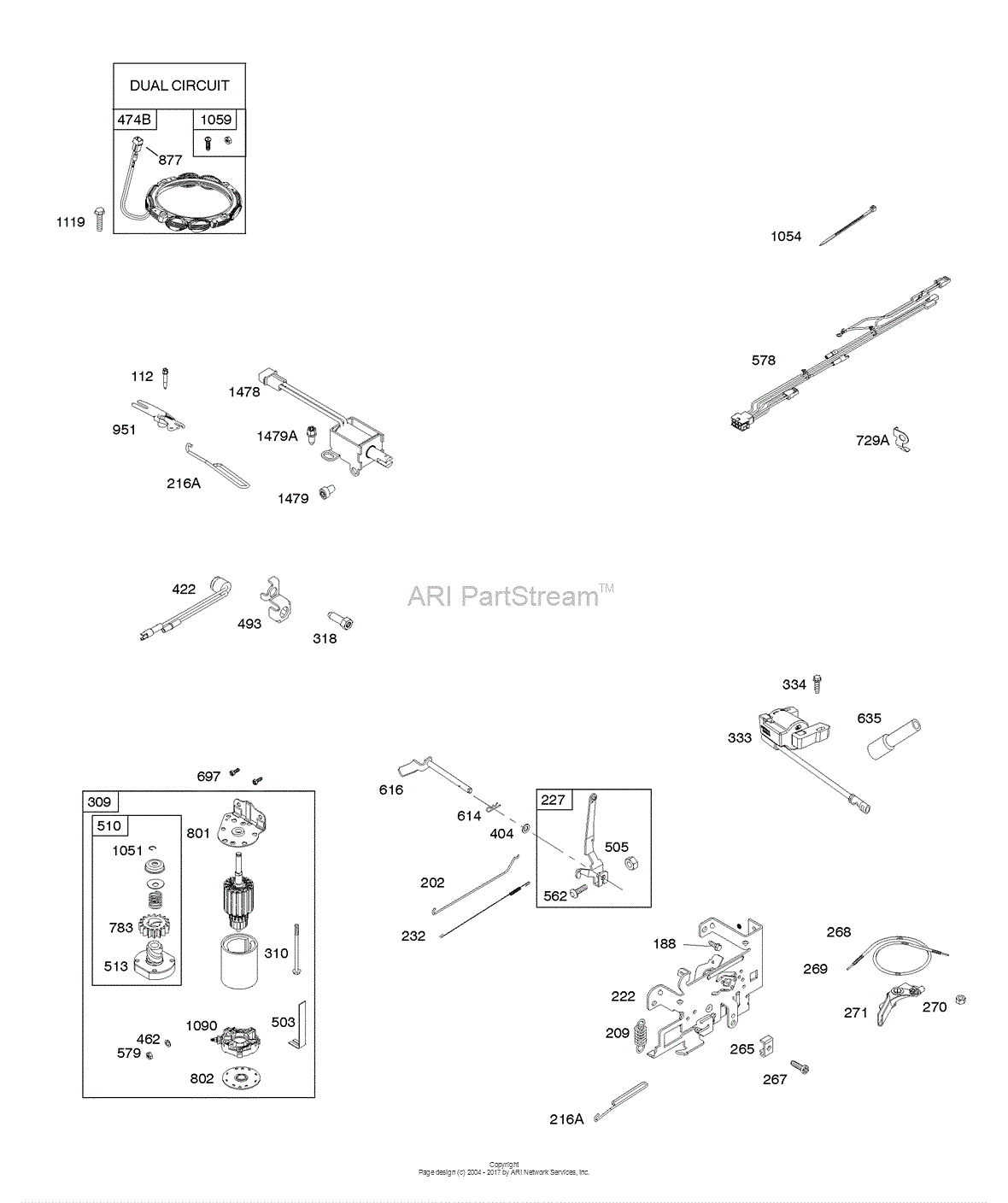 Briggs and Stratton 33S777-0002-G1 Parts Diagram for Alternator