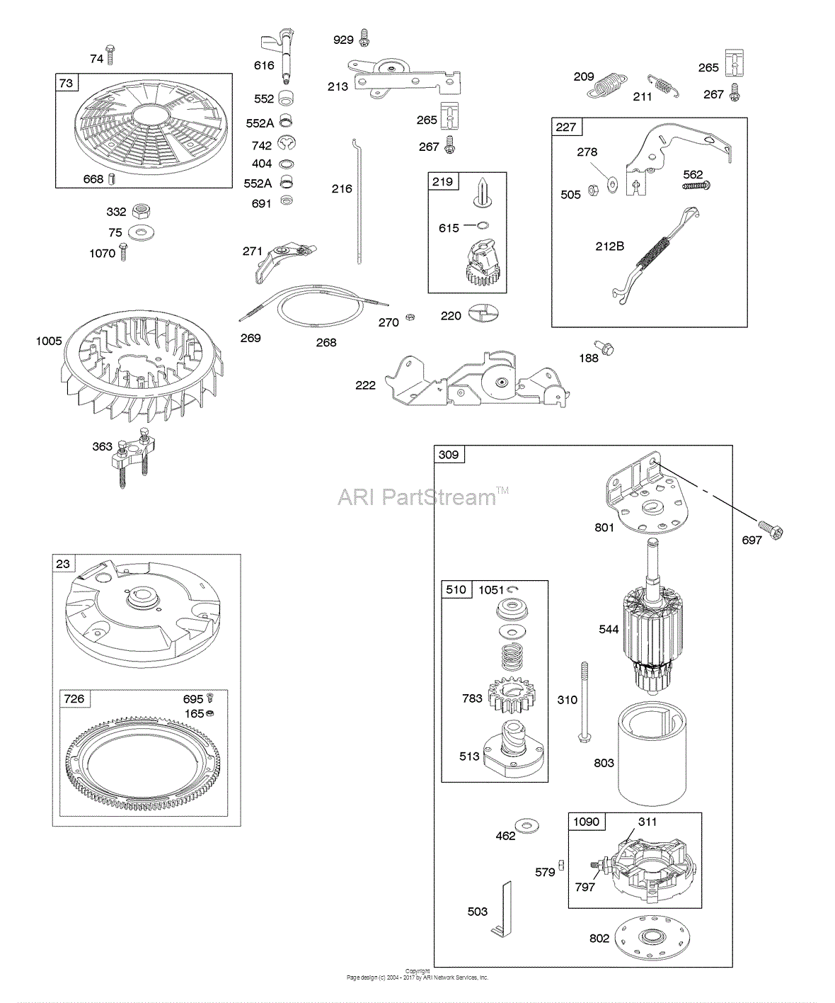 Briggs and Stratton 4045A70307E1 Parts Diagram for Controls, Electric