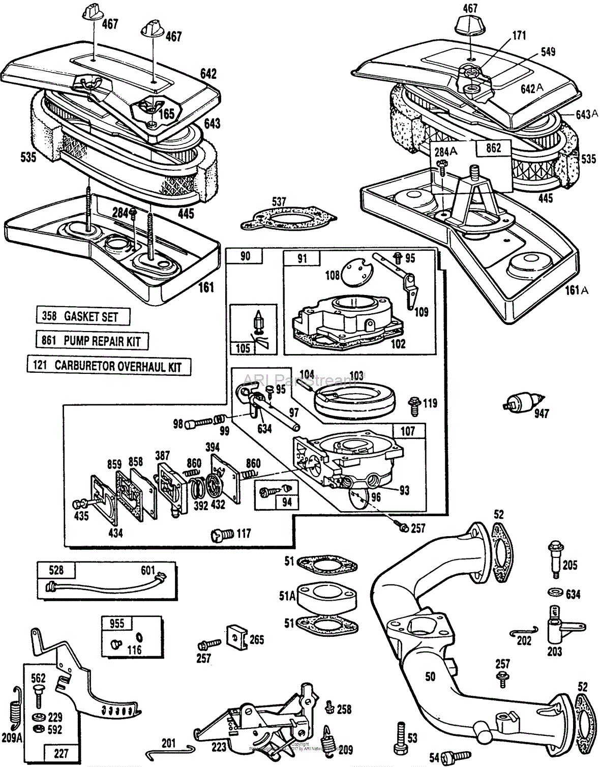 Briggs and Stratton 404707012601 Parts Diagram for Carburetor