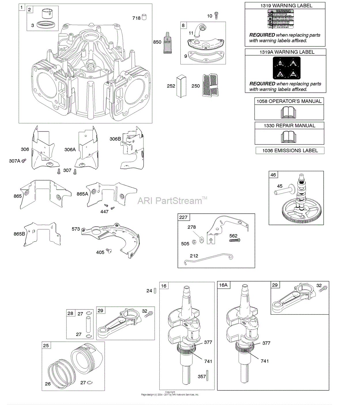 Briggs and Stratton 406777-0158-E1 Parts Diagram for ... john deere x320 wiring diagram 