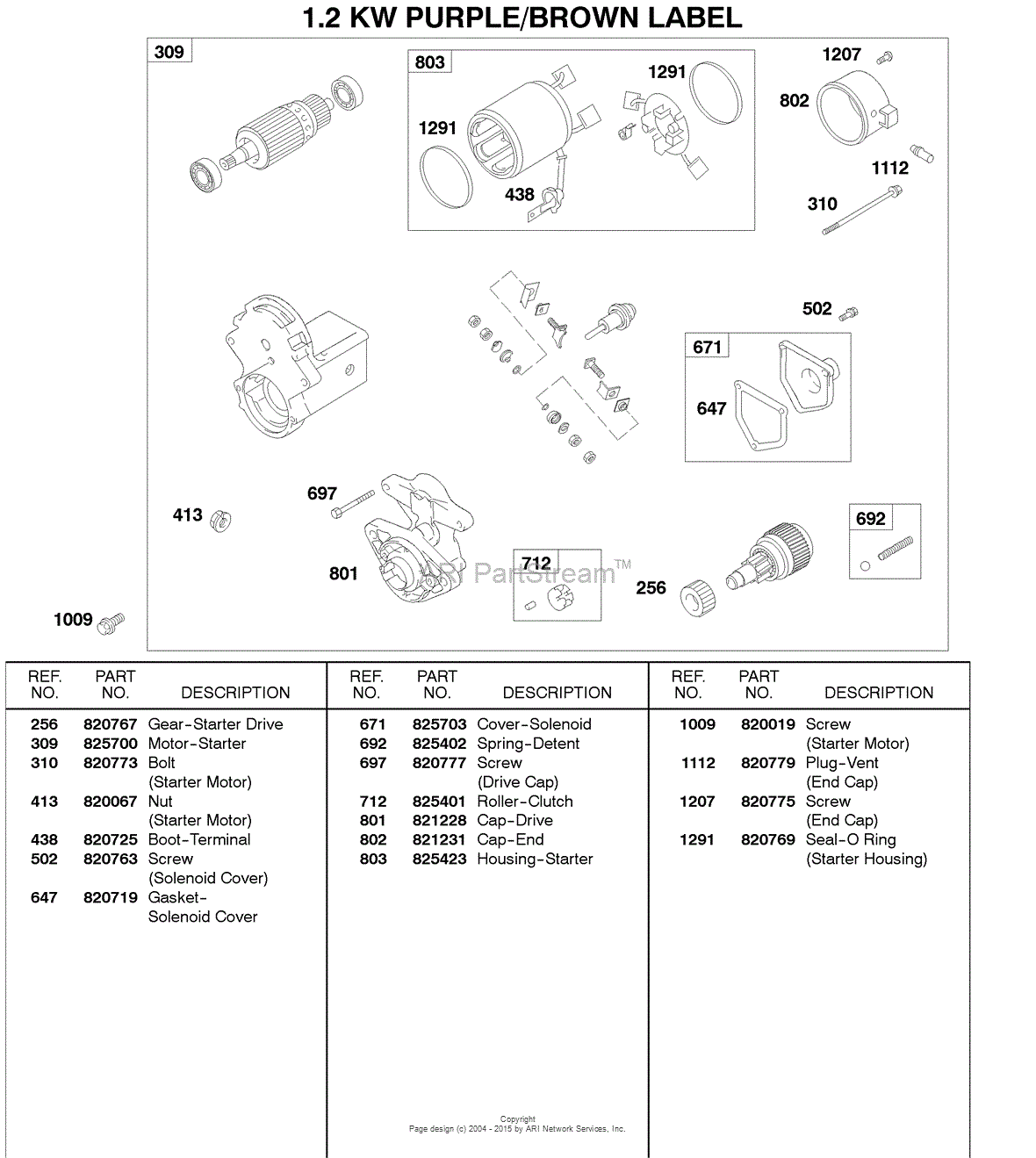 Briggs And Stratton 58e447 0411 E2 1 2kw Starter Motor Parts