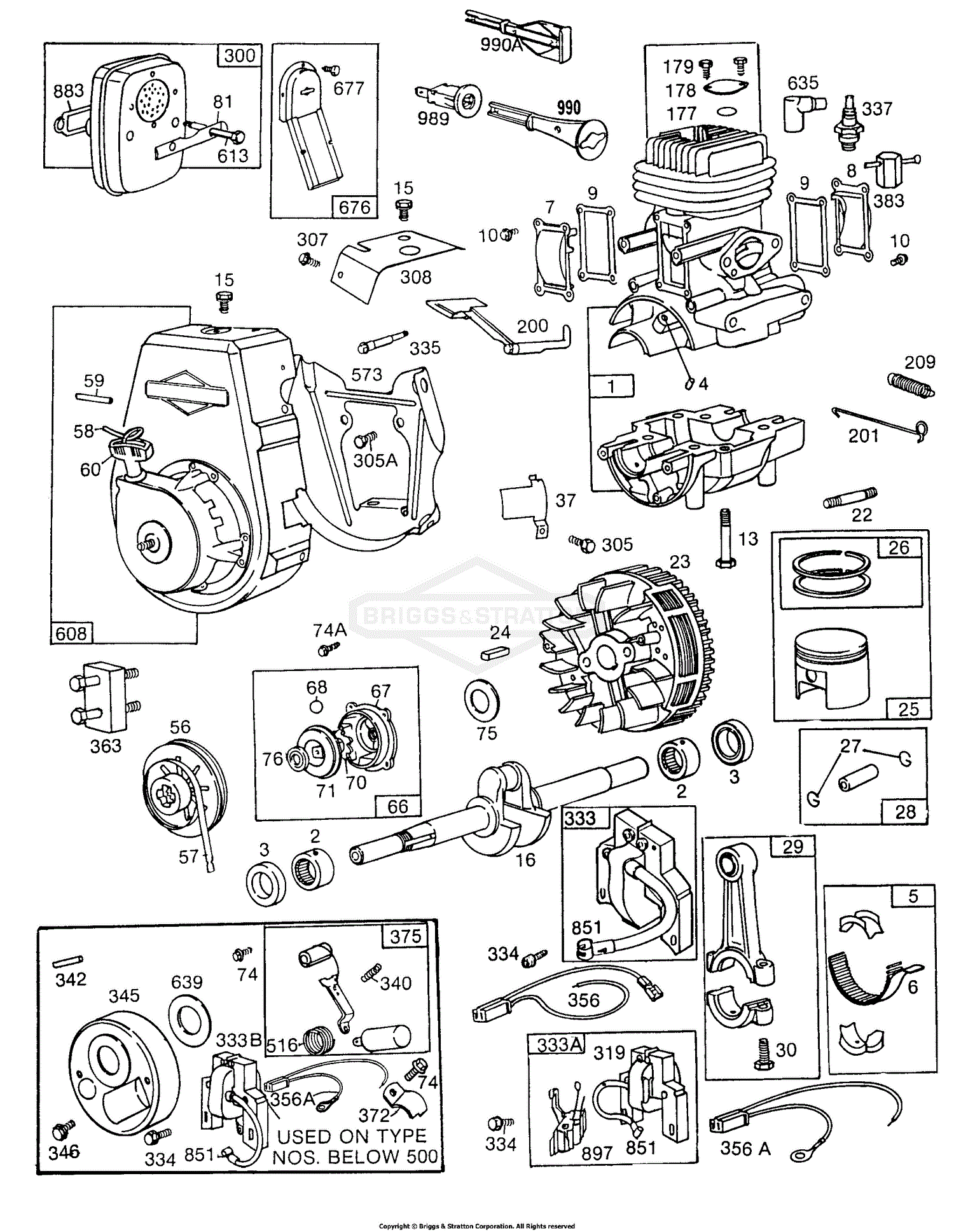 Briggs and Stratton 062032-0634-01 Parts Diagram for Cylinder