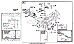 Briggs and Stratton 090212-0100-01 Parts Diagram for Carburetor Assembly