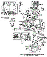 Briggs and Stratton 092992-1350-99 Parts Diagram for Rewind,Vert. Pull,Oil  Fill