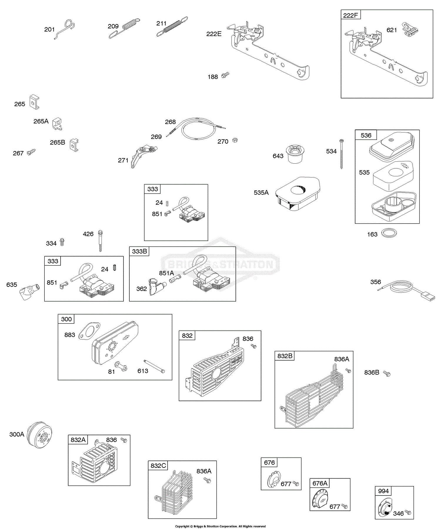 Briggs and Stratton 09D902-2005-B2 Parts Diagram for Air Cleaner ...