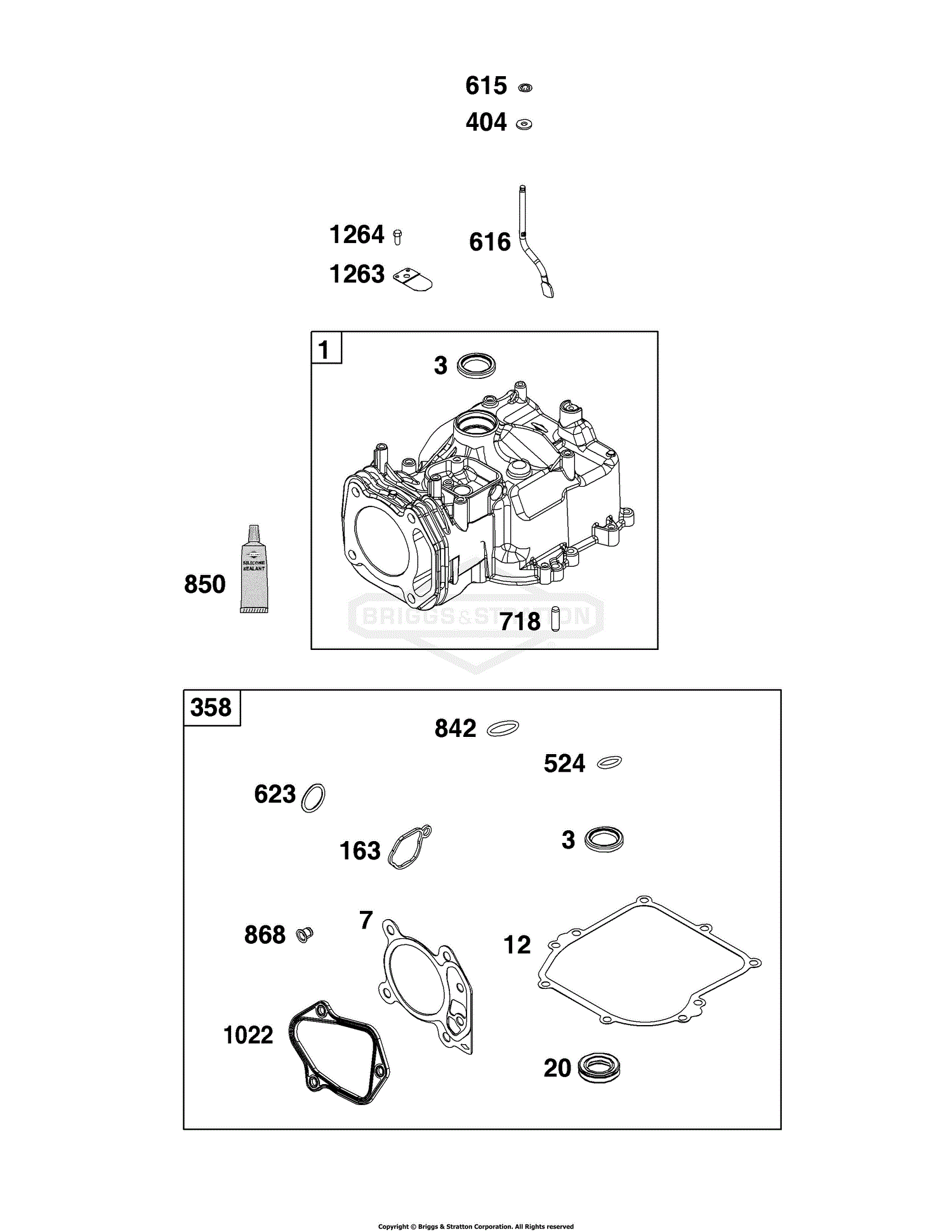 Briggs and Stratton 09P602-0127-H5 Parts Diagram for Cylinder Group