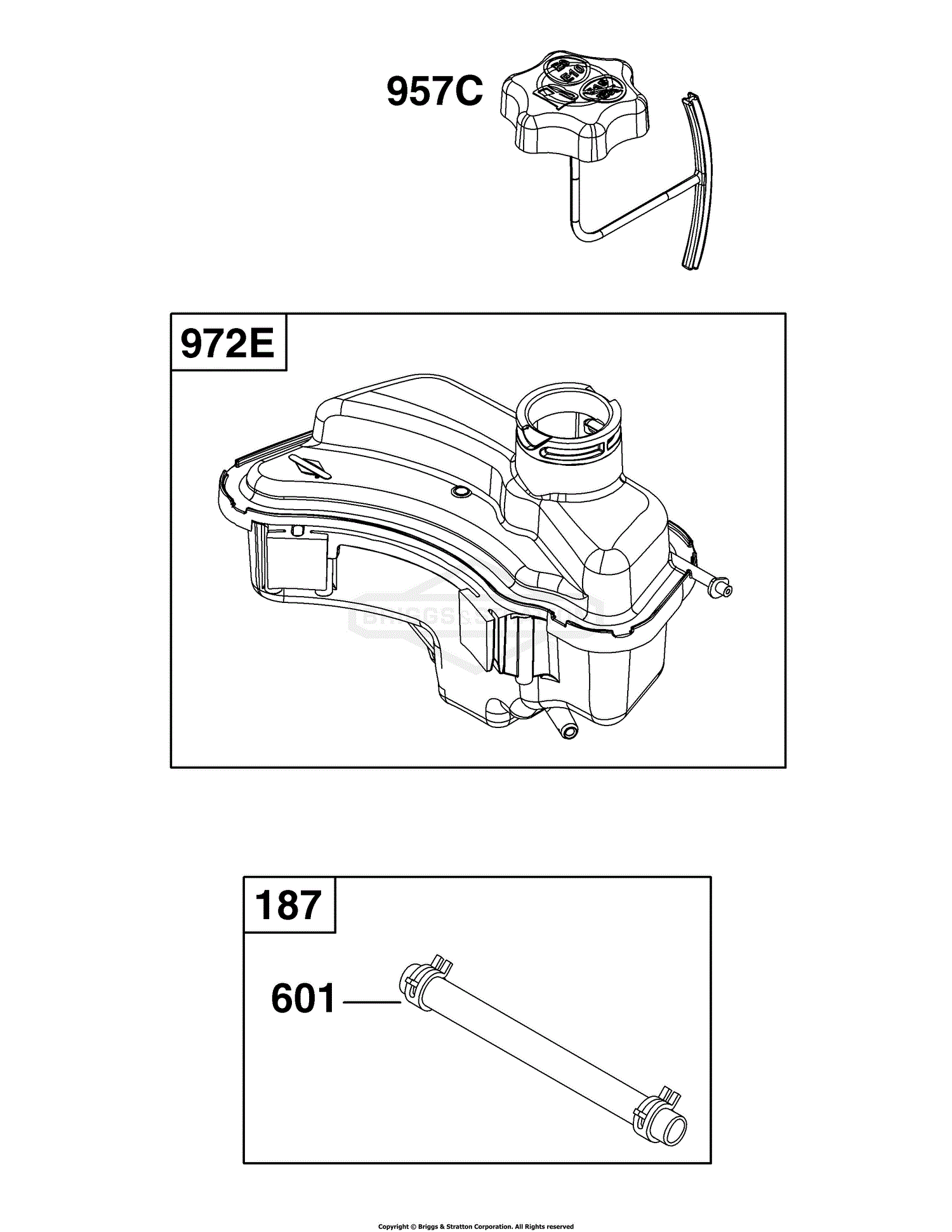 Briggs And Stratton 09P702-0243-F1 Parts Diagram For Fuel Supply Group