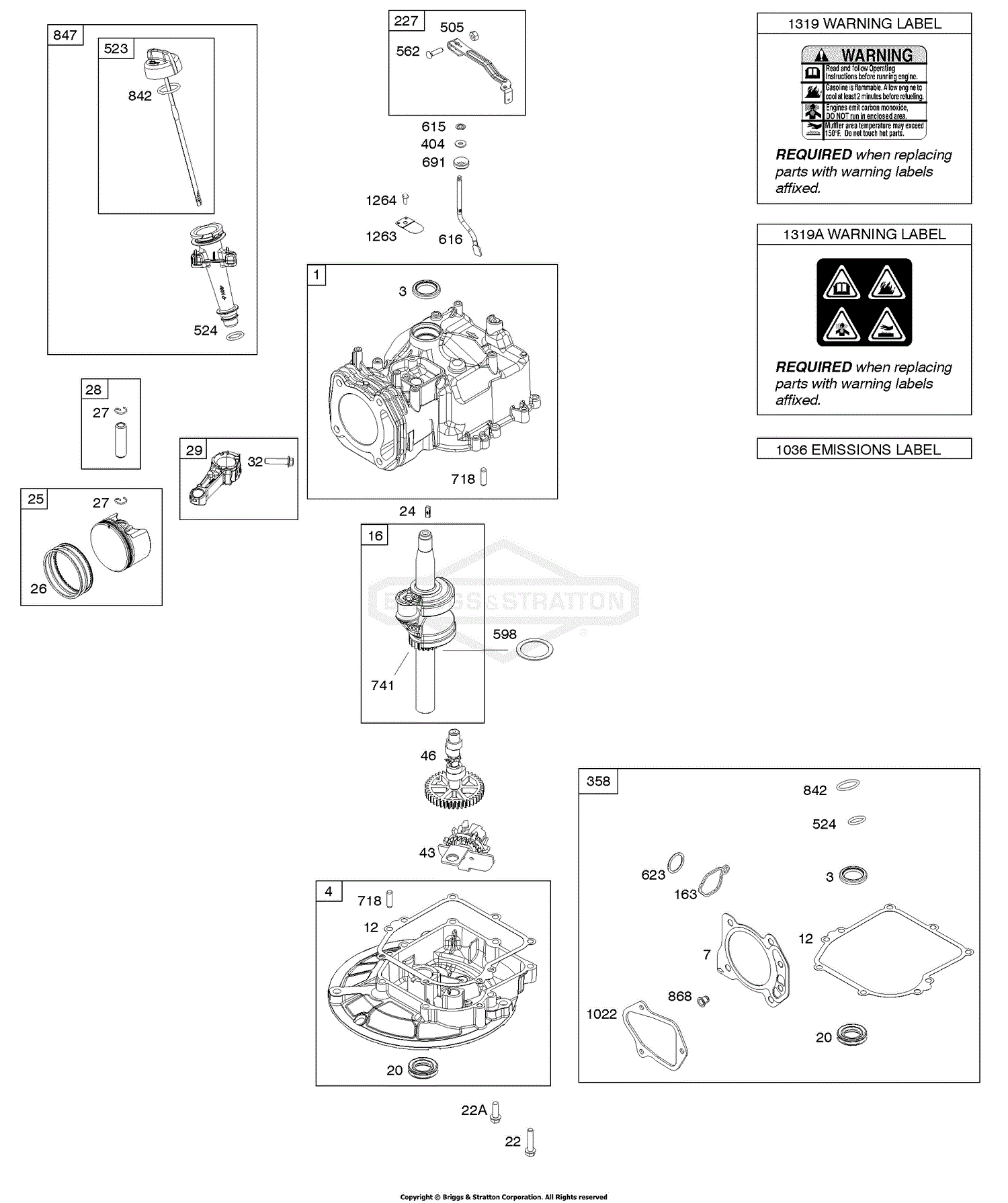 Briggs and Stratton 104M020131F1 Parts Diagram for Camshaft