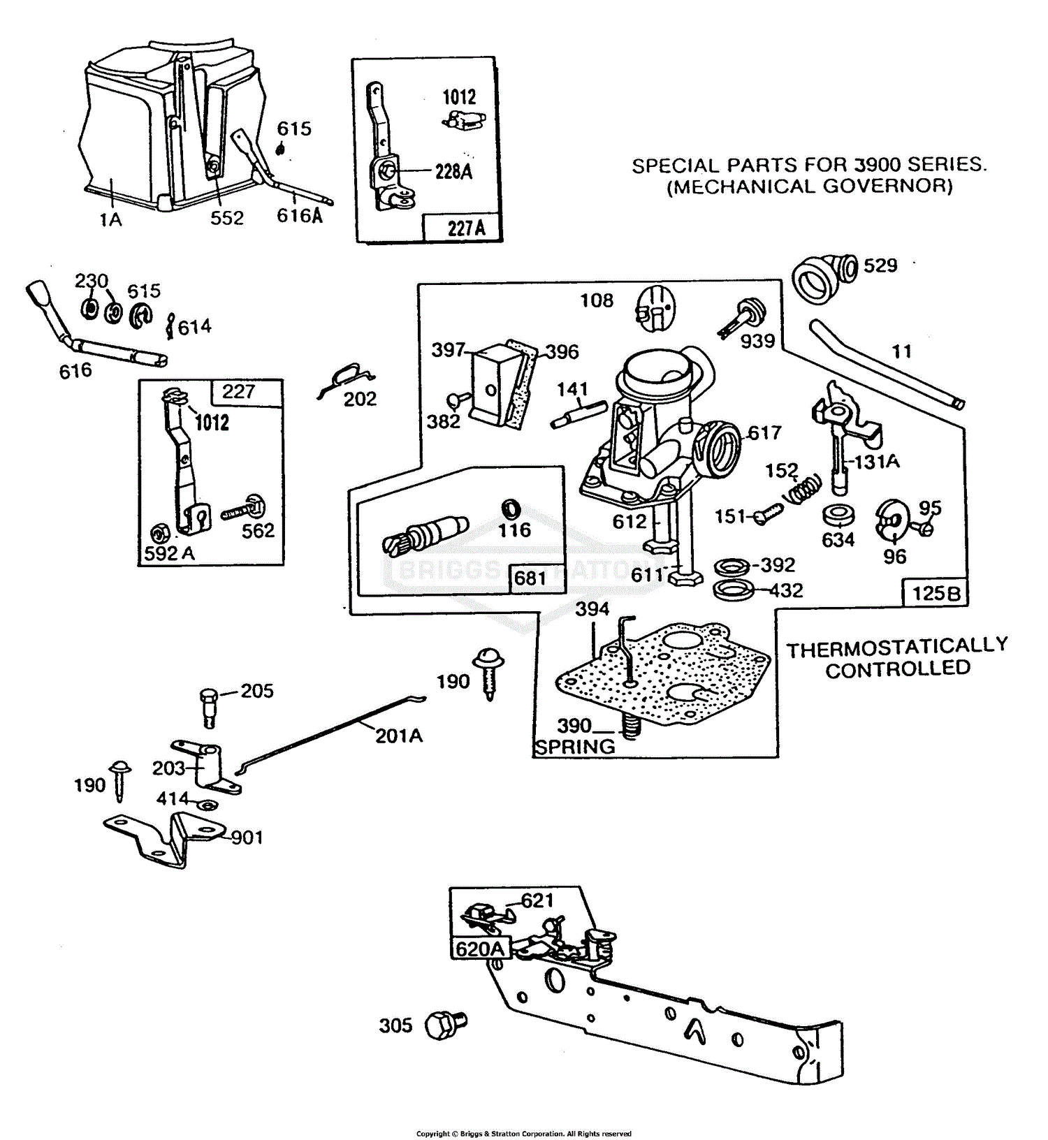 Briggs and Stratton 110902391101 Parts Diagram for Carburetor Assy