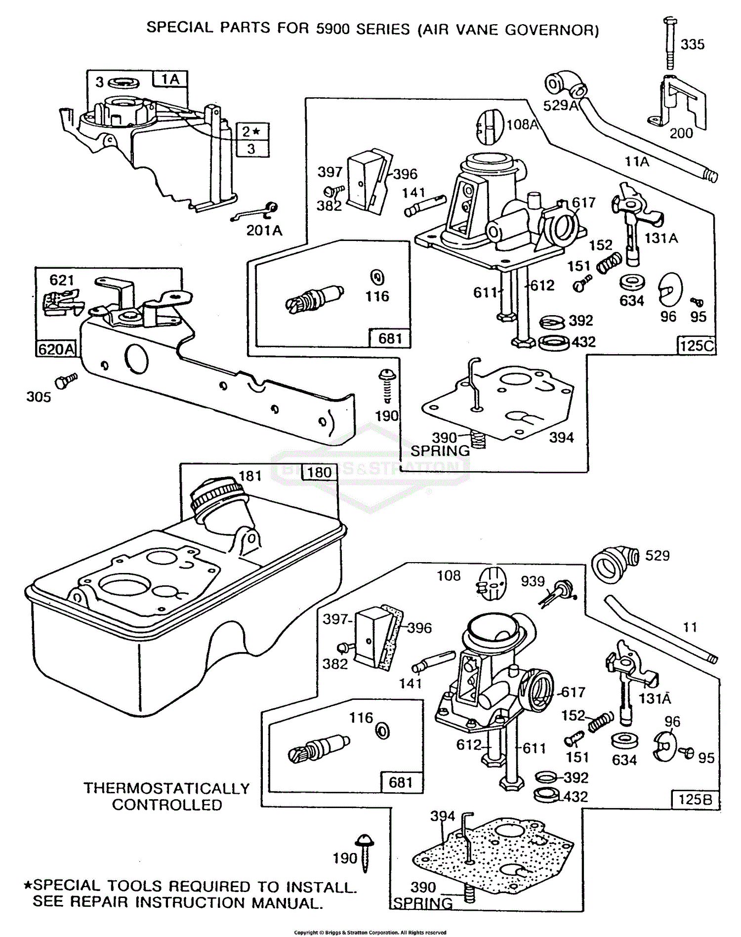 Briggs and Stratton 113908-0651-02 Parts Diagram for Carburetors & Fuel ...