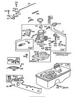 Briggs and Stratton 114908-0015-01 Parts Diagram for Carburetor & Fuel Tank  Assy