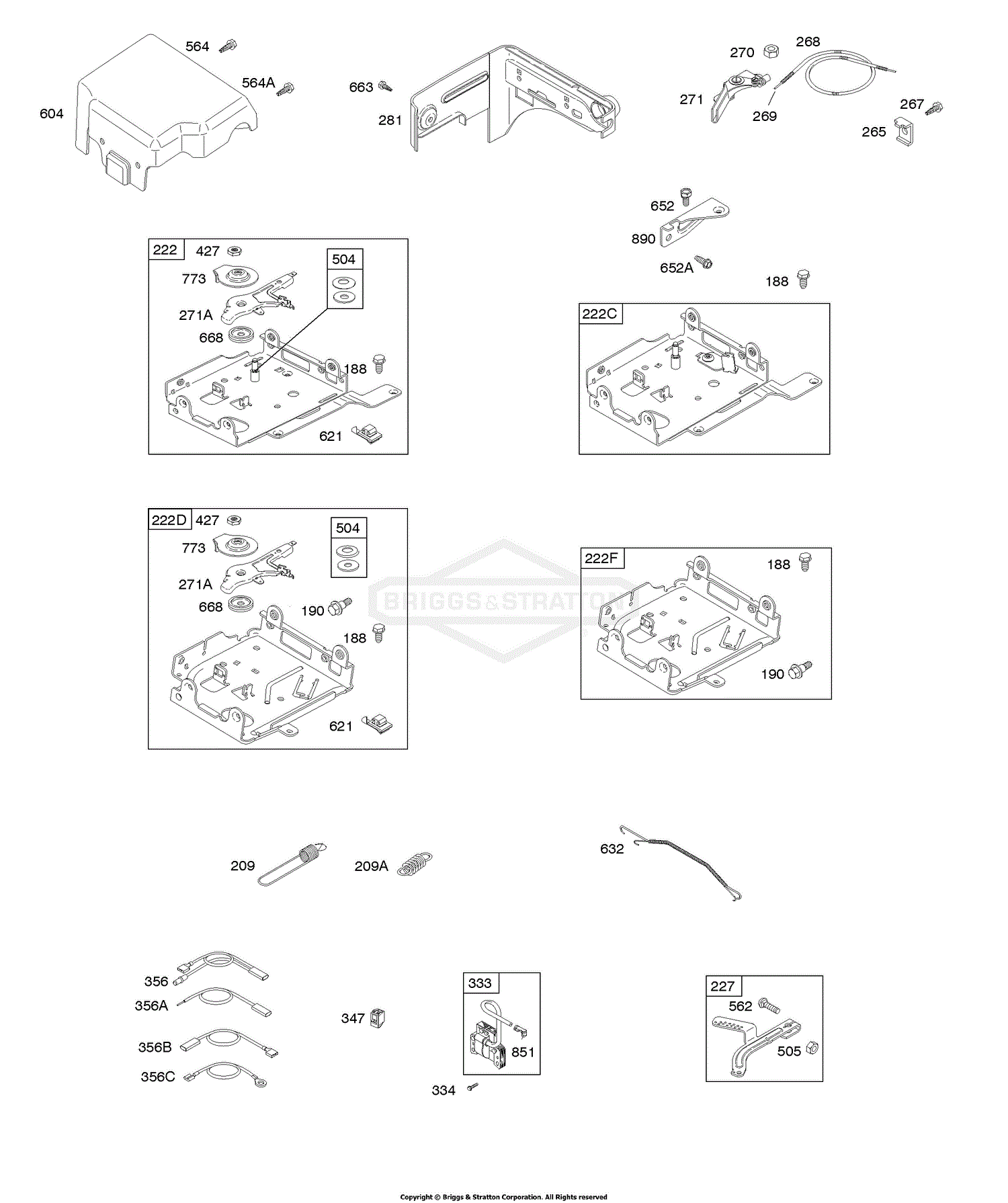 Briggs and Stratton 120212-0528-B8 Parts Diagram for Controls, Governor ...