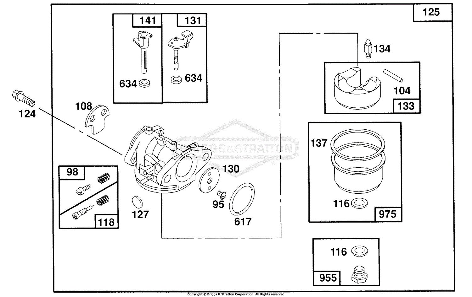 Briggs And Stratton 121802 0215 01 Parts Diagram For Carburetor Assembly 1076