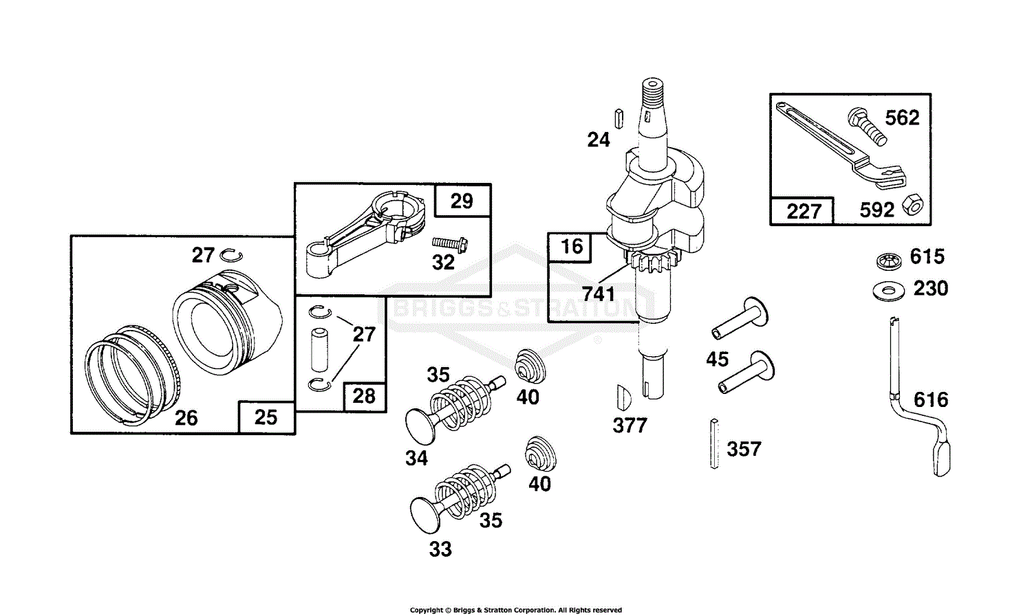 Briggs and Stratton 126702-7015-01 Parts Diagram for Crankshaft