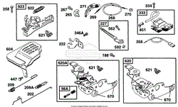 Briggs and Stratton 12A802-0600-01 Parts Diagram for Controls 