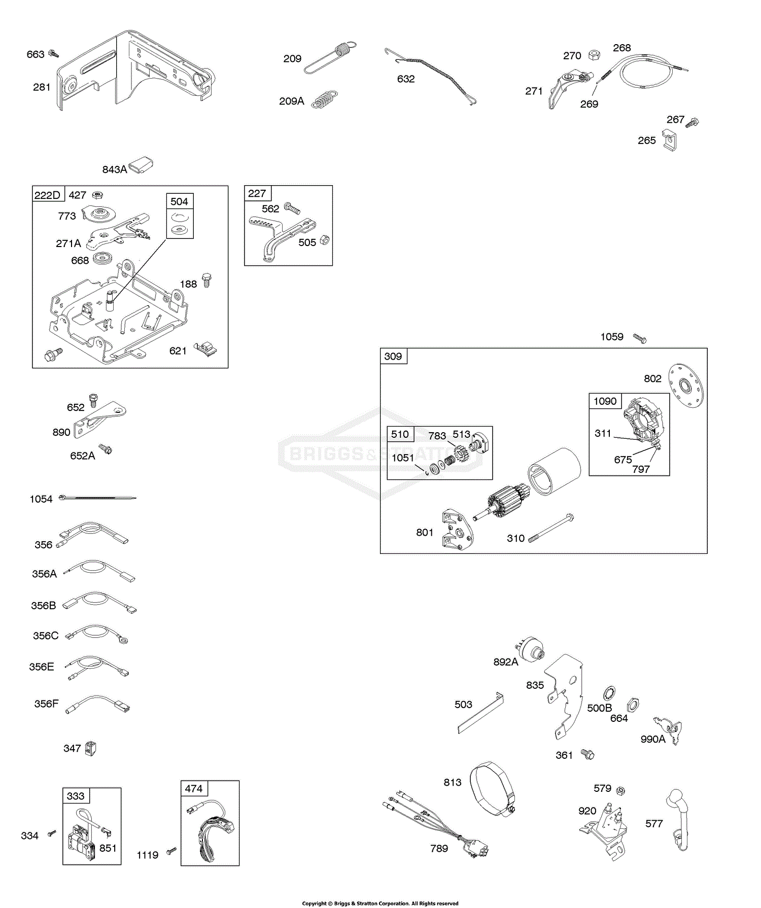 Briggs And Stratton 12s102-0110-f8 Parts Diagram For Controls, Electric 