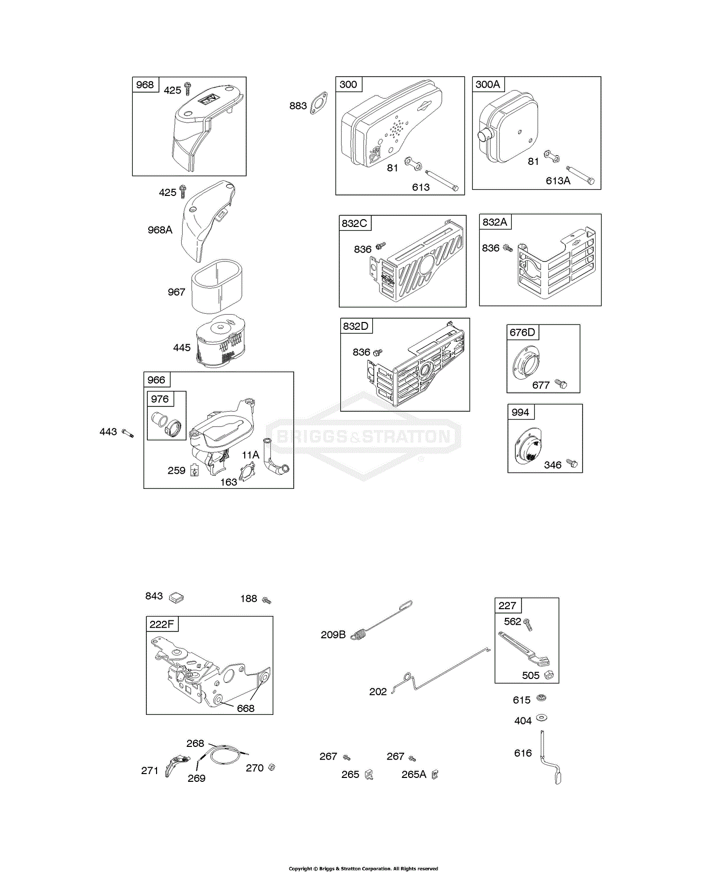 Briggs And Stratton 12V802 3118 E1 Parts Diagram For Air Cleaner   Diagram 