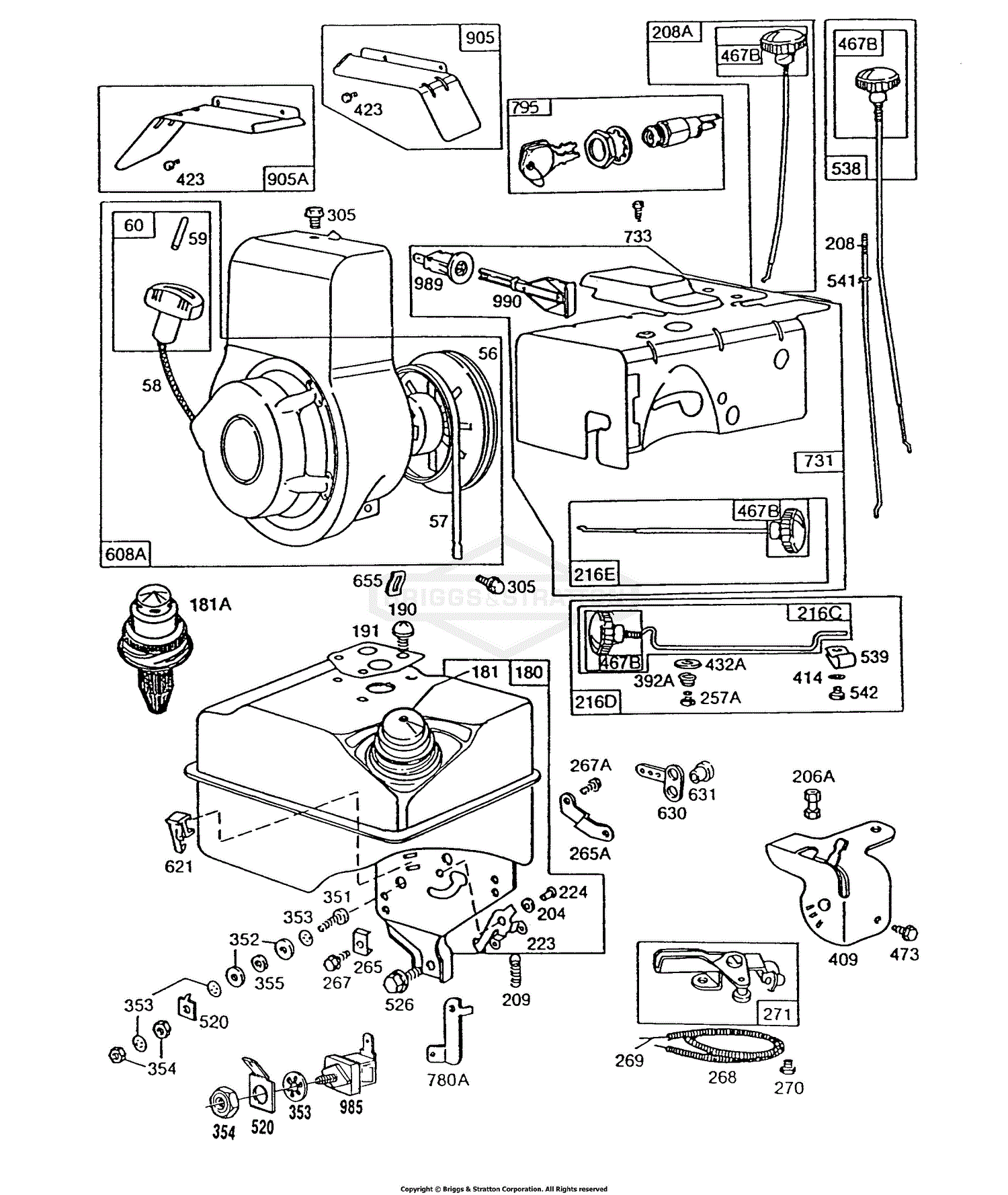 Briggs And Stratton 130202 1845 01 Parts Diagram For Fueltankassyguardscontrols 7196