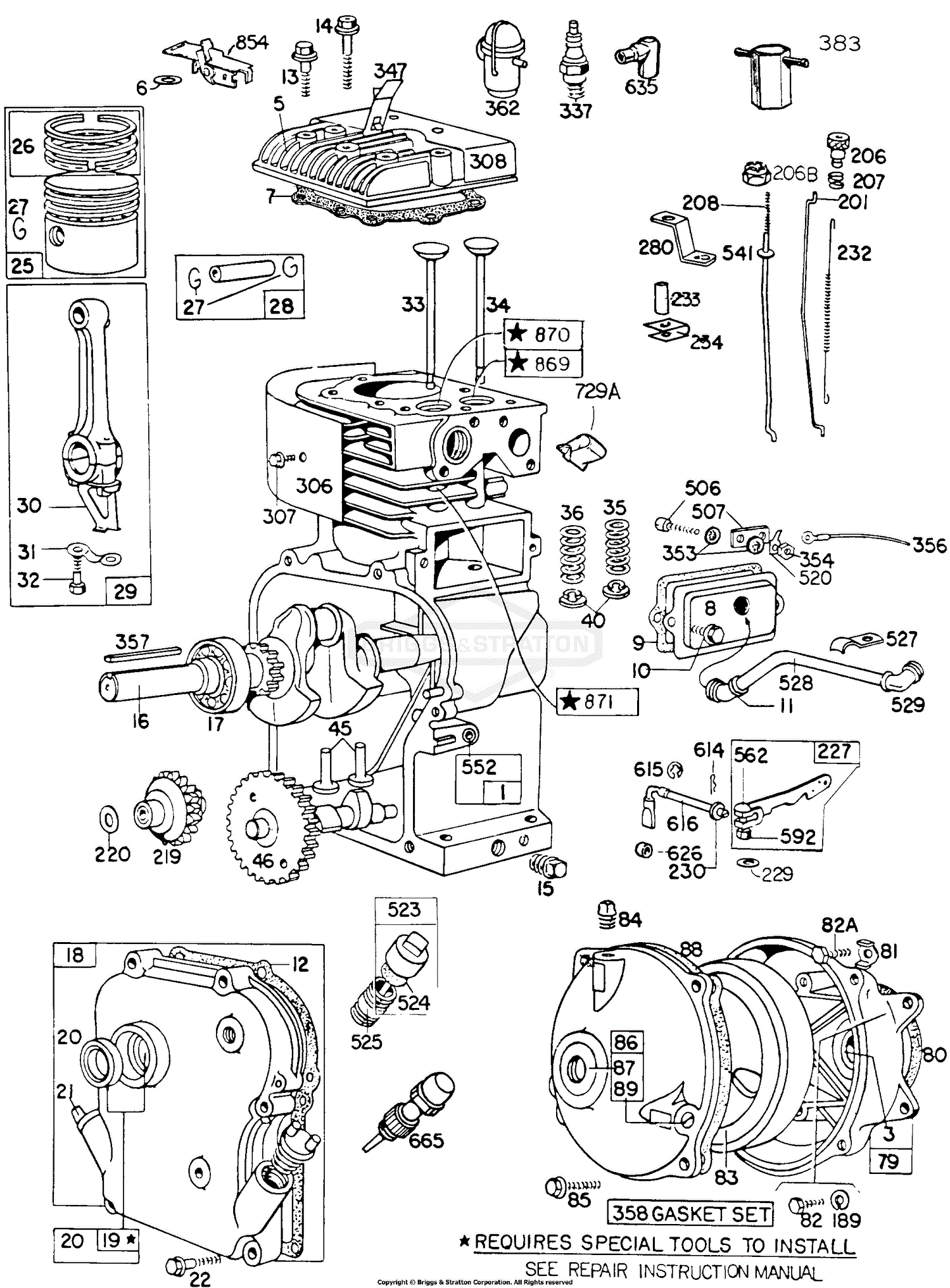 Briggs and Stratton 130292-0803-99 Parts Diagram for Cylinder,GearCase