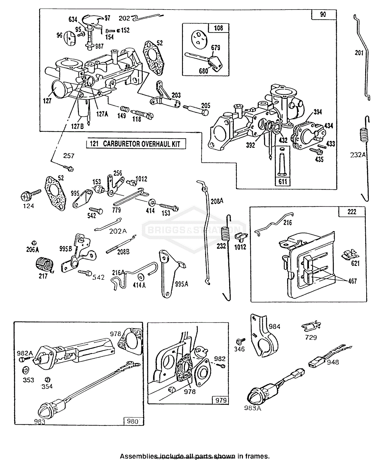 Briggs and stratton throttle control diagram