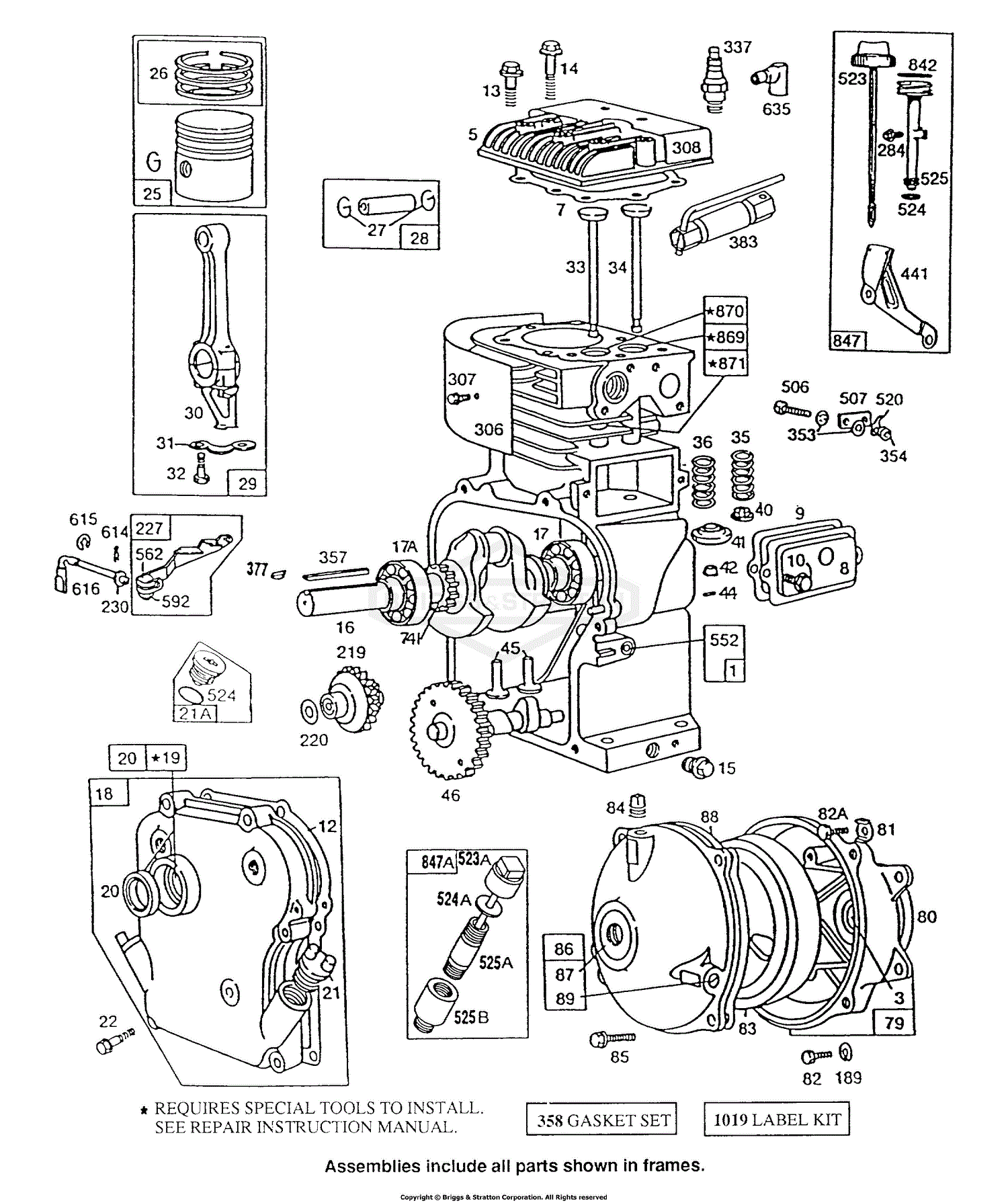 Briggs and Stratton 132232-4036-03 Parts Diagram for Cylinder,GearCase ...