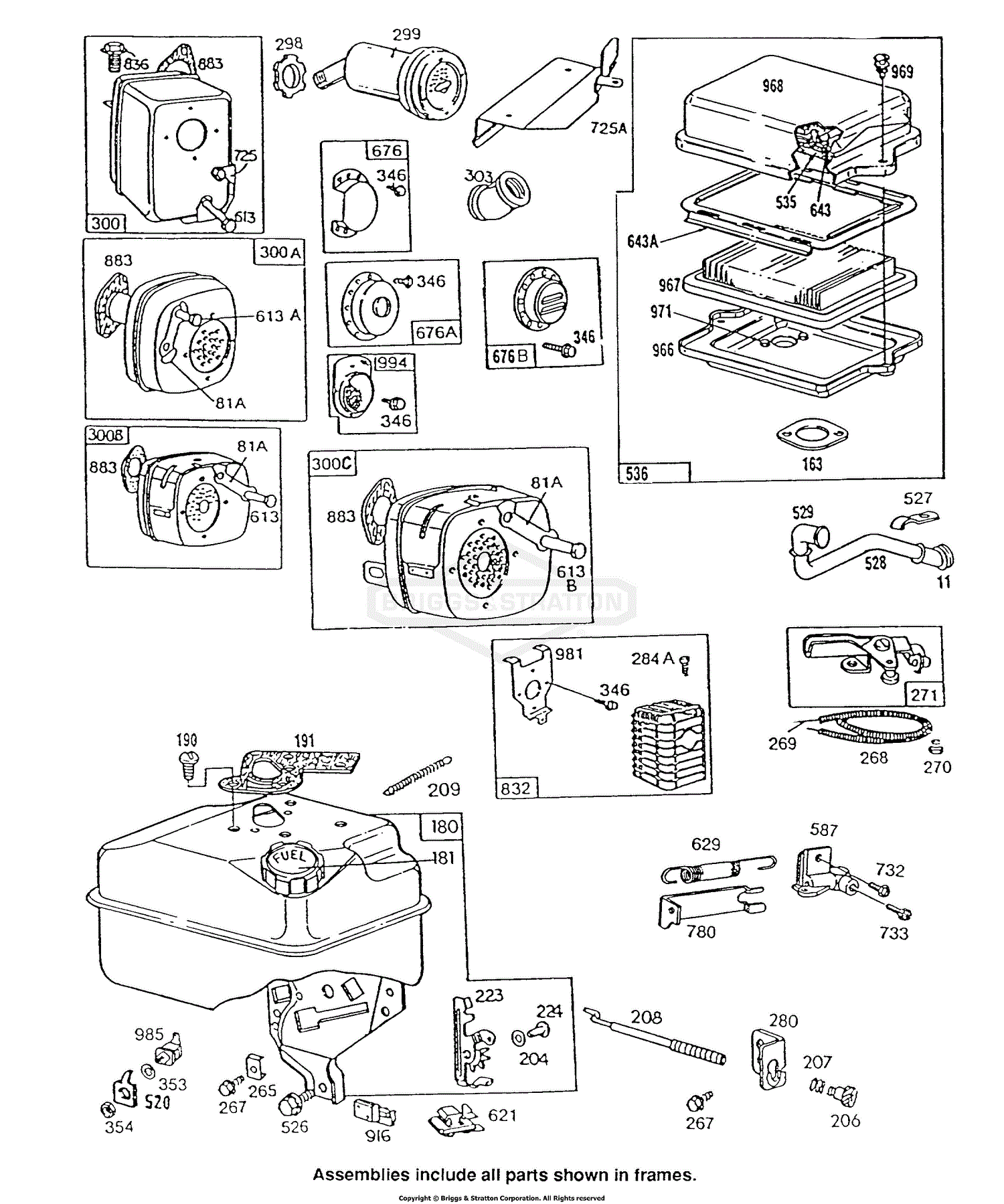 Briggs and Stratton 132232-0385-01 Parts Diagram for Mufflers,Air