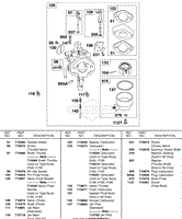 Briggs and Stratton 112212-0523-01 Parts Diagram for Carburetor