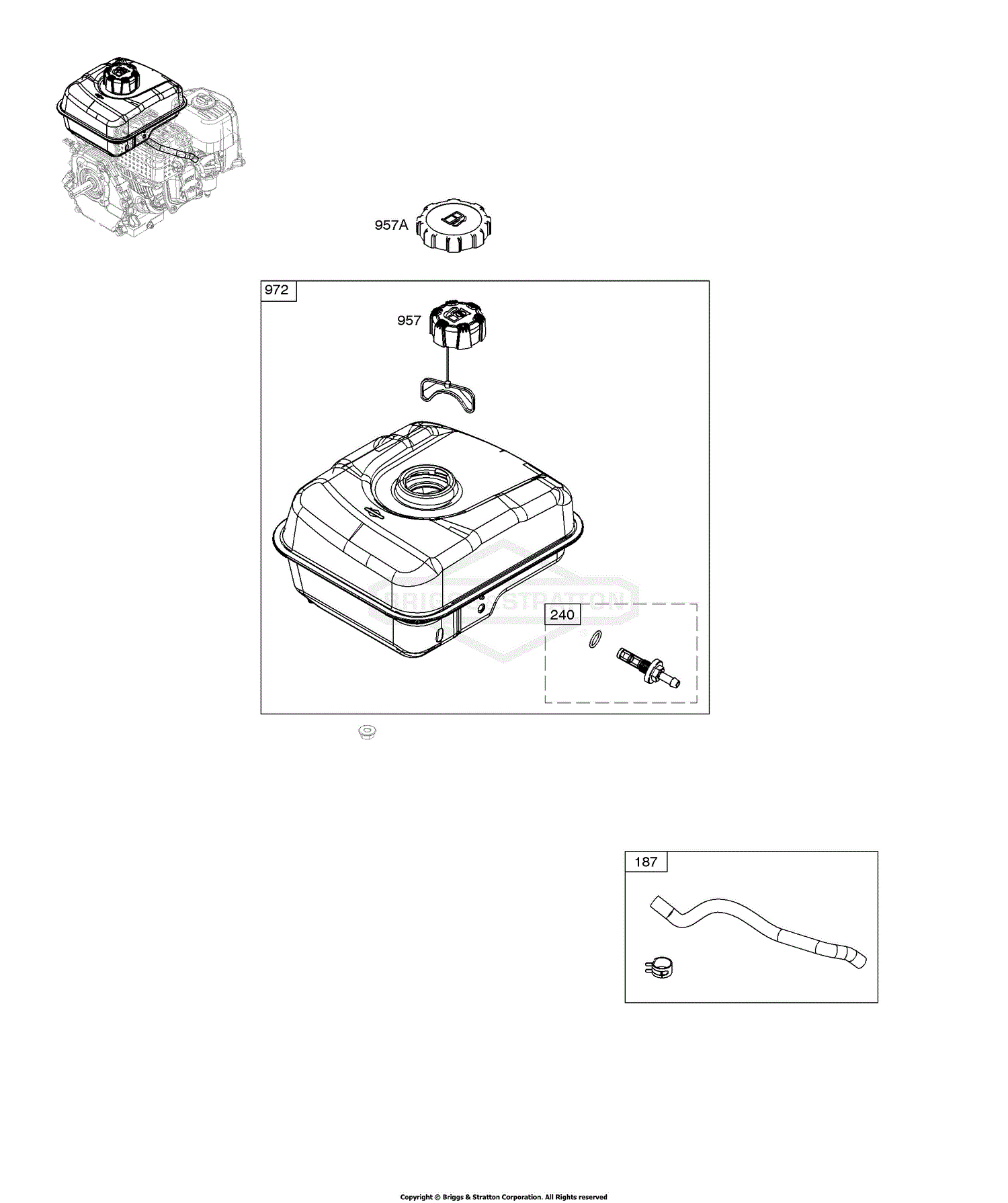 Briggs And Stratton 13r232 0001 F1 Parts Diagram For Fuel Supply 1253