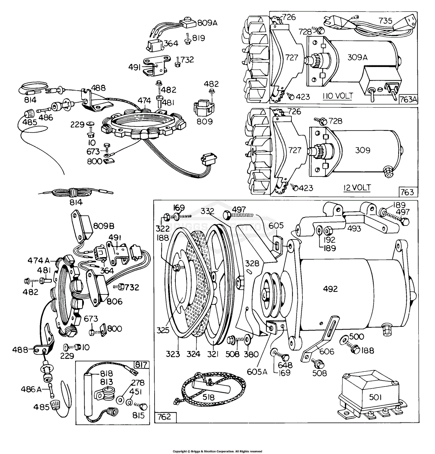 Briggs and Stratton 146402-1218-99 Parts Diagram for Electric Starters ...