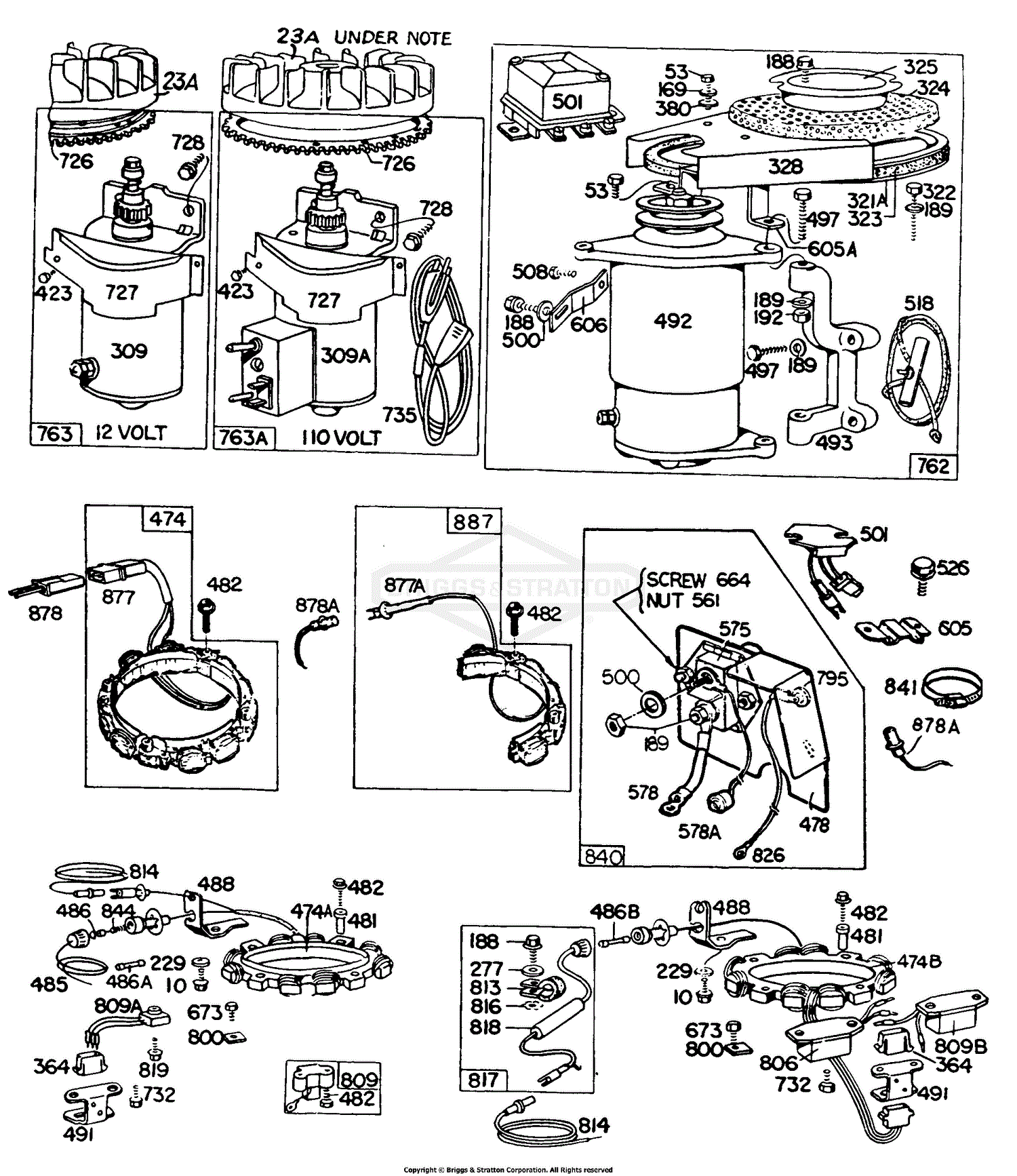 Briggs and Stratton 170702-1237-99 Parts Diagram for Elect Starters