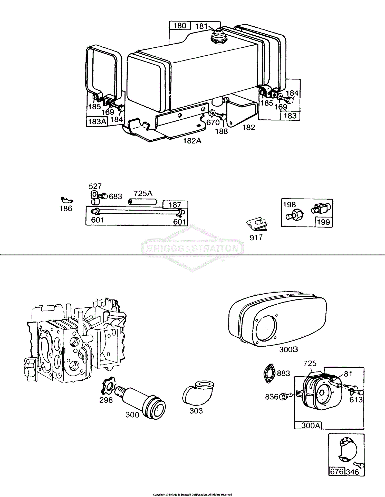 Briggs And Stratton 190707-5638-99 Parts Diagram For Fuel Tank ...