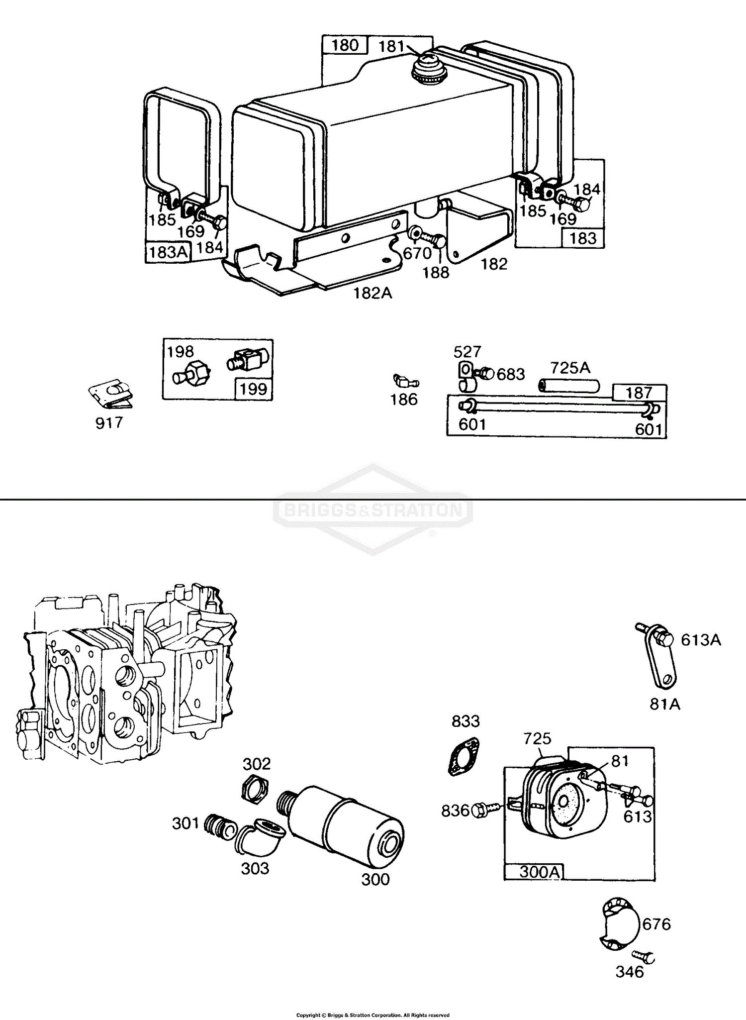 Briggs And Stratton 191707-0120-99 Parts Diagram For Fuel Tank 