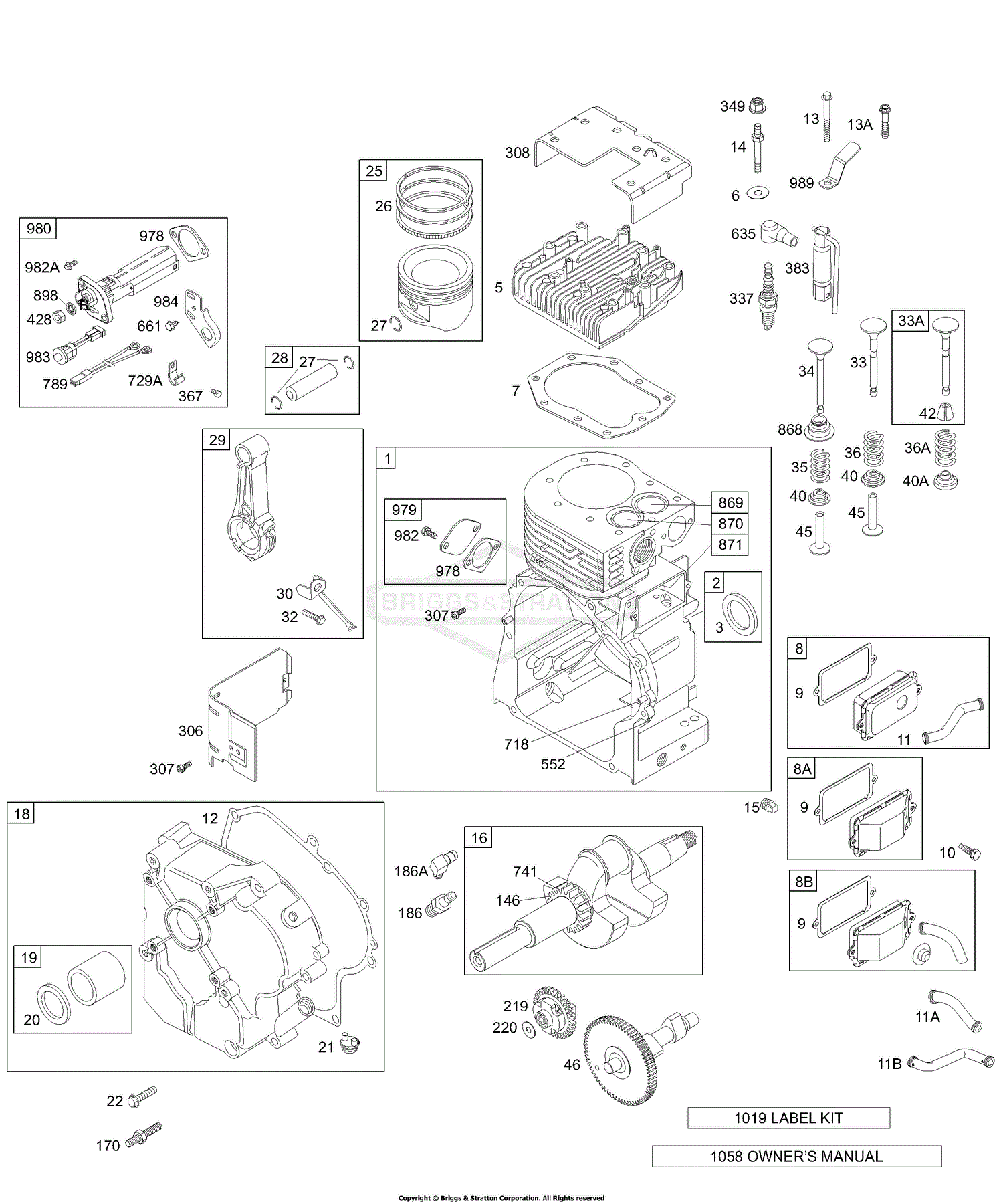 Briggs and Stratton 197412-0124-01 Parts Diagram for Cam-Crankshaft ...