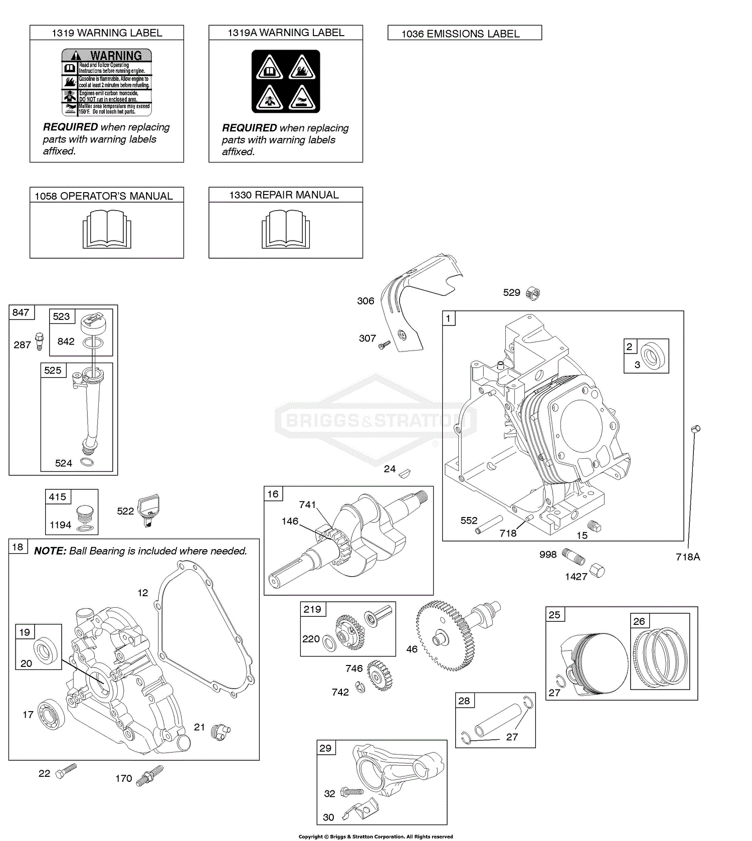 Briggs and Stratton 204312-0171-B1 Parts Diagram for Camshaft 