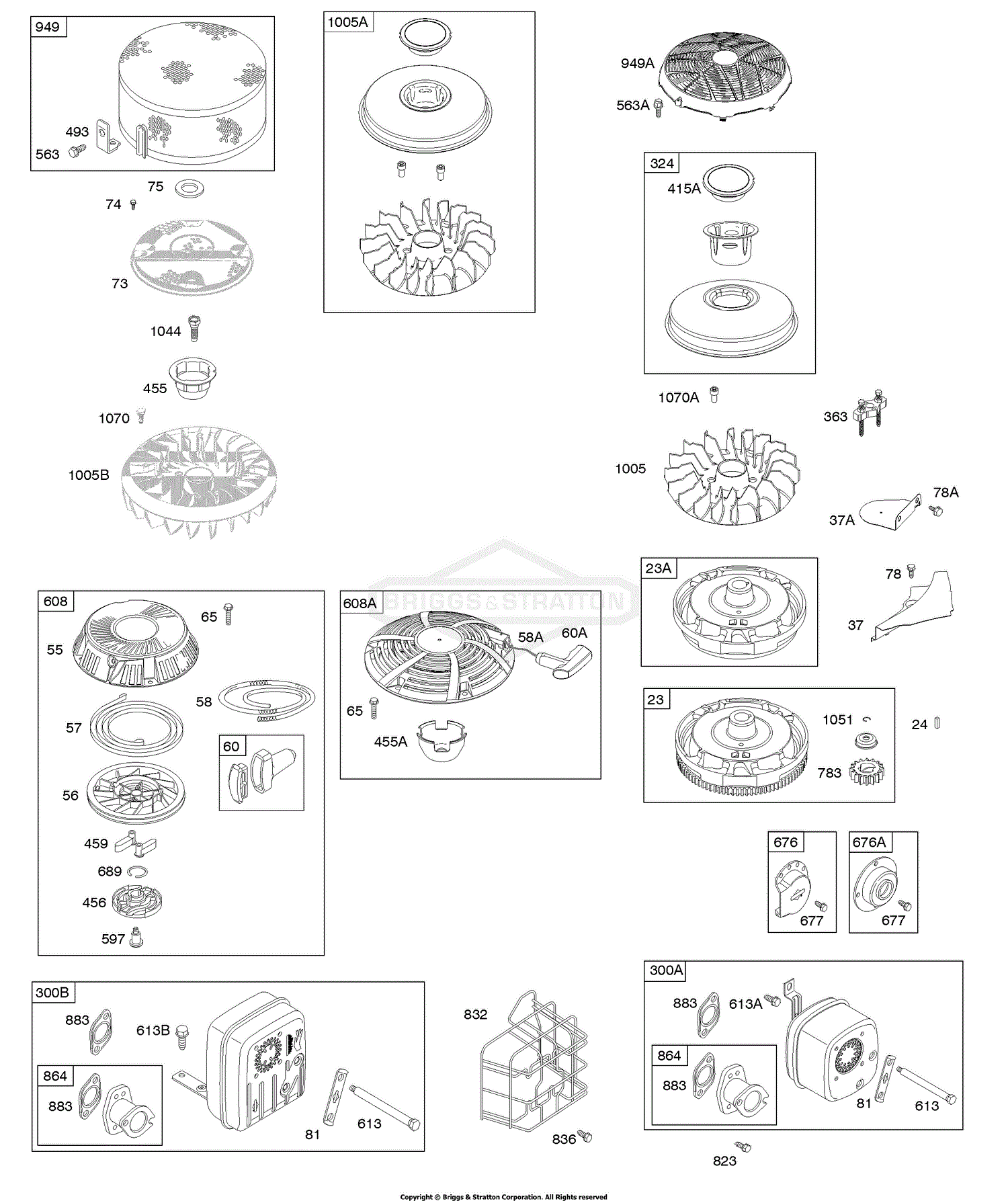 Briggs and Stratton 21B907-0029-G1 Parts Diagram for Exhaust System ...