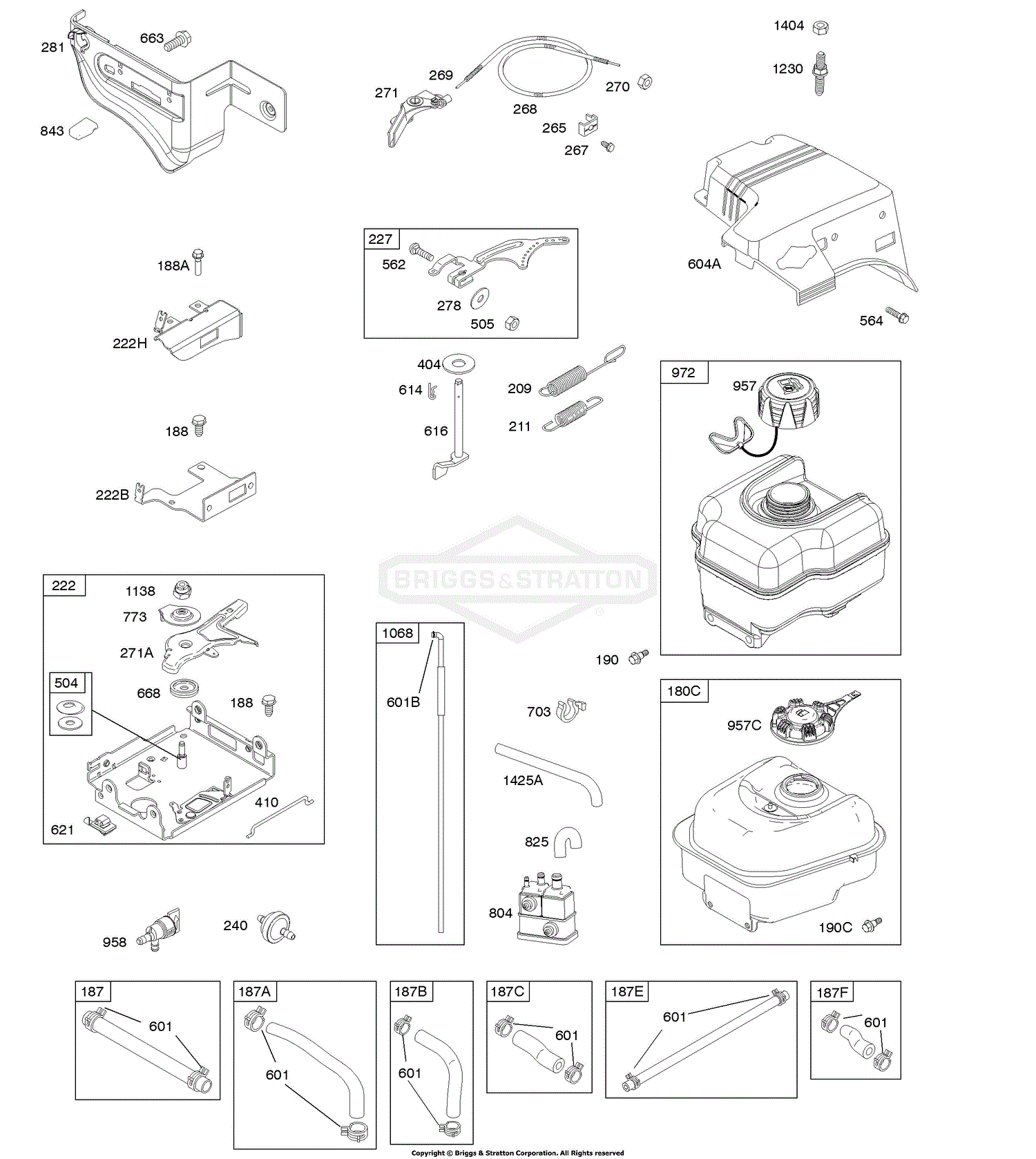 Briggs and Stratton 112212-0711-01 Parts Diagrams