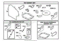 Briggs and Stratton 254427-0571-01 Parts Diagrams