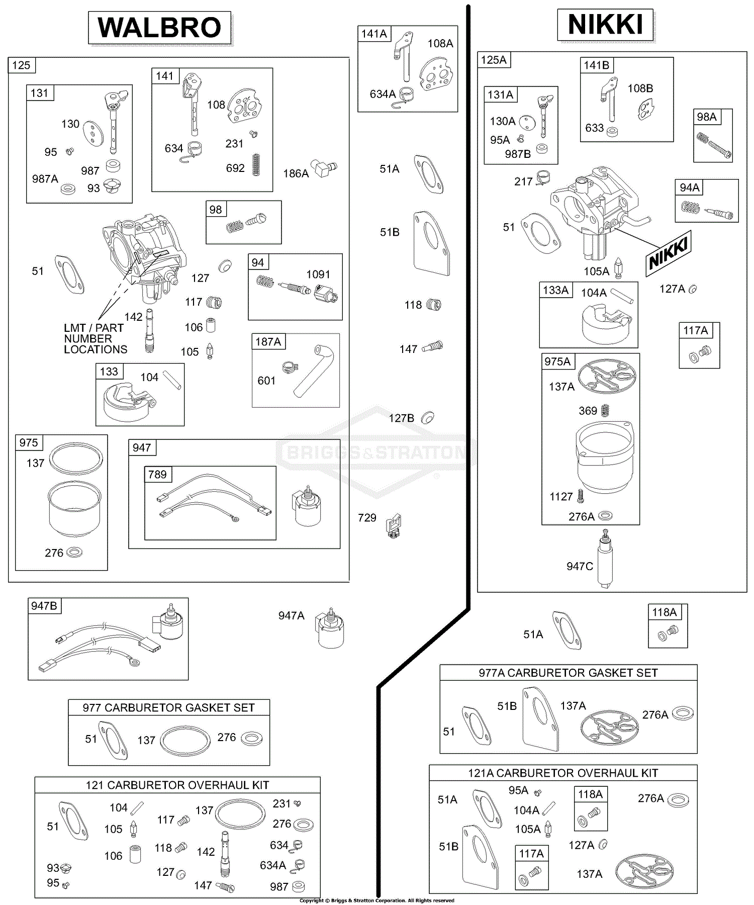 Briggs And Stratton 287707-0121-01 Parts Diagram For Carburetor ...