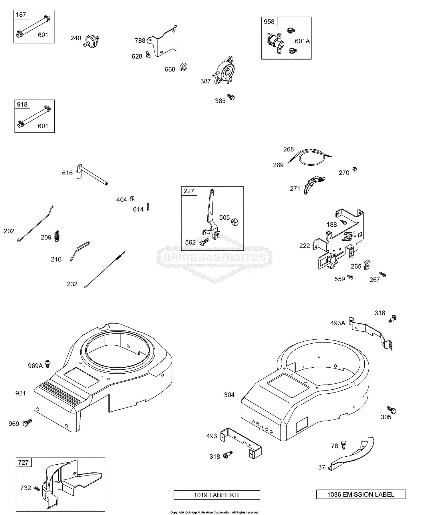 Briggs and Stratton 28Q777-0168-01 Parts Diagram for Blower Housings ...