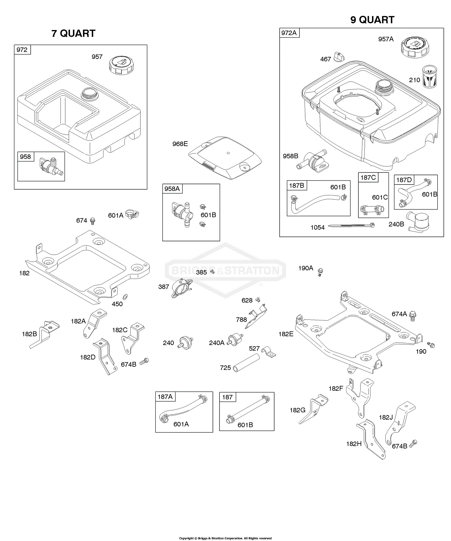 Briggs and Stratton 294447-0412-01 Parts Diagram for Fuel Tanks, Fuel  Pumps, Fuel Hoses