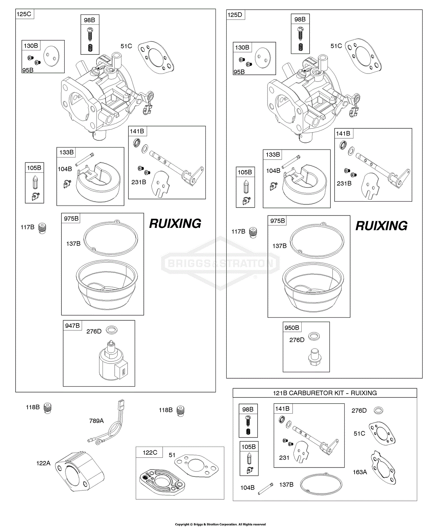 Briggs and Stratton 295777 0115 01 Parts Diagram for Carburetor