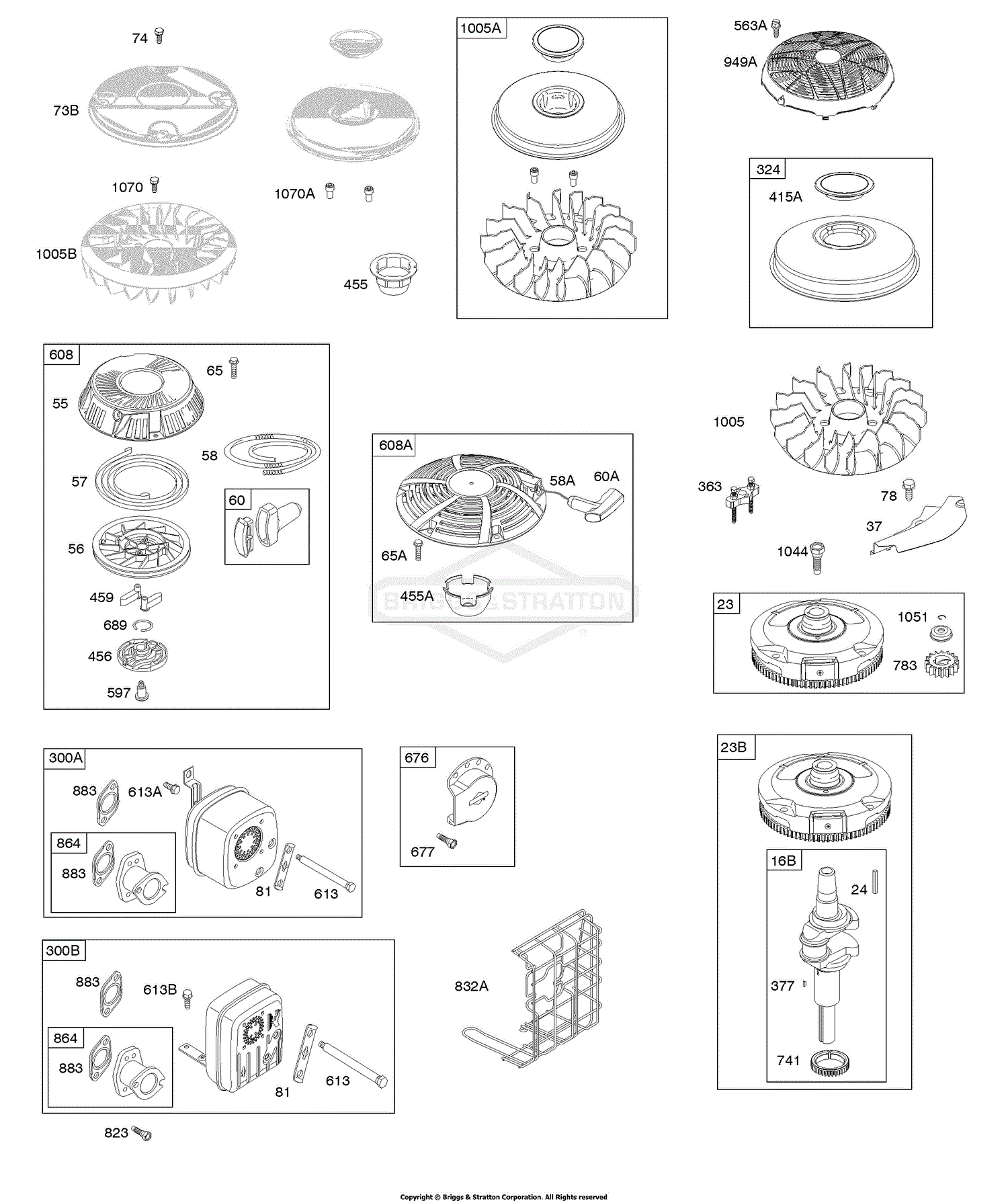 Briggs and Stratton 31A607-0458-E1 Parts Diagram for Flywheel, Fuel ...