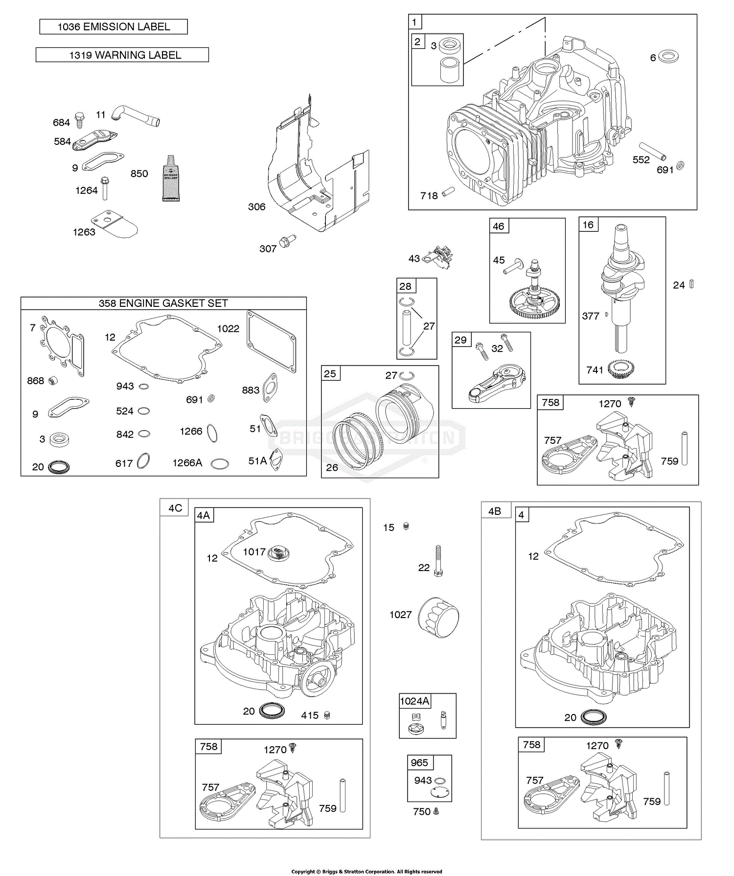 Briggs and Stratton 31E777-0126-E1 Parts Diagram for Camshaft ...