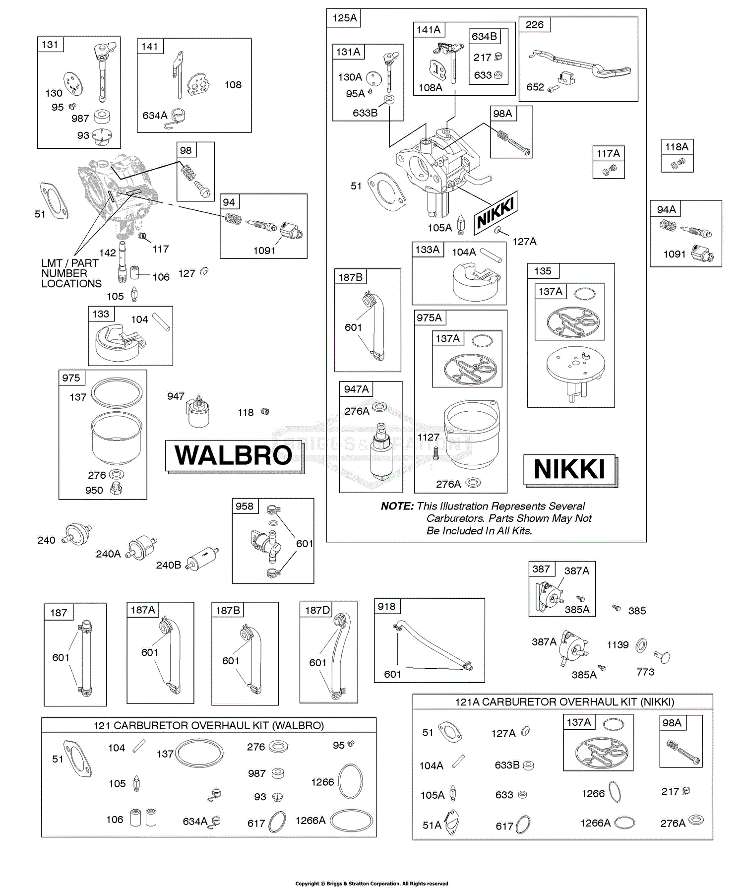 Briggs And Stratton 31G777-0151-E1 Parts Diagram For Carburetor ...