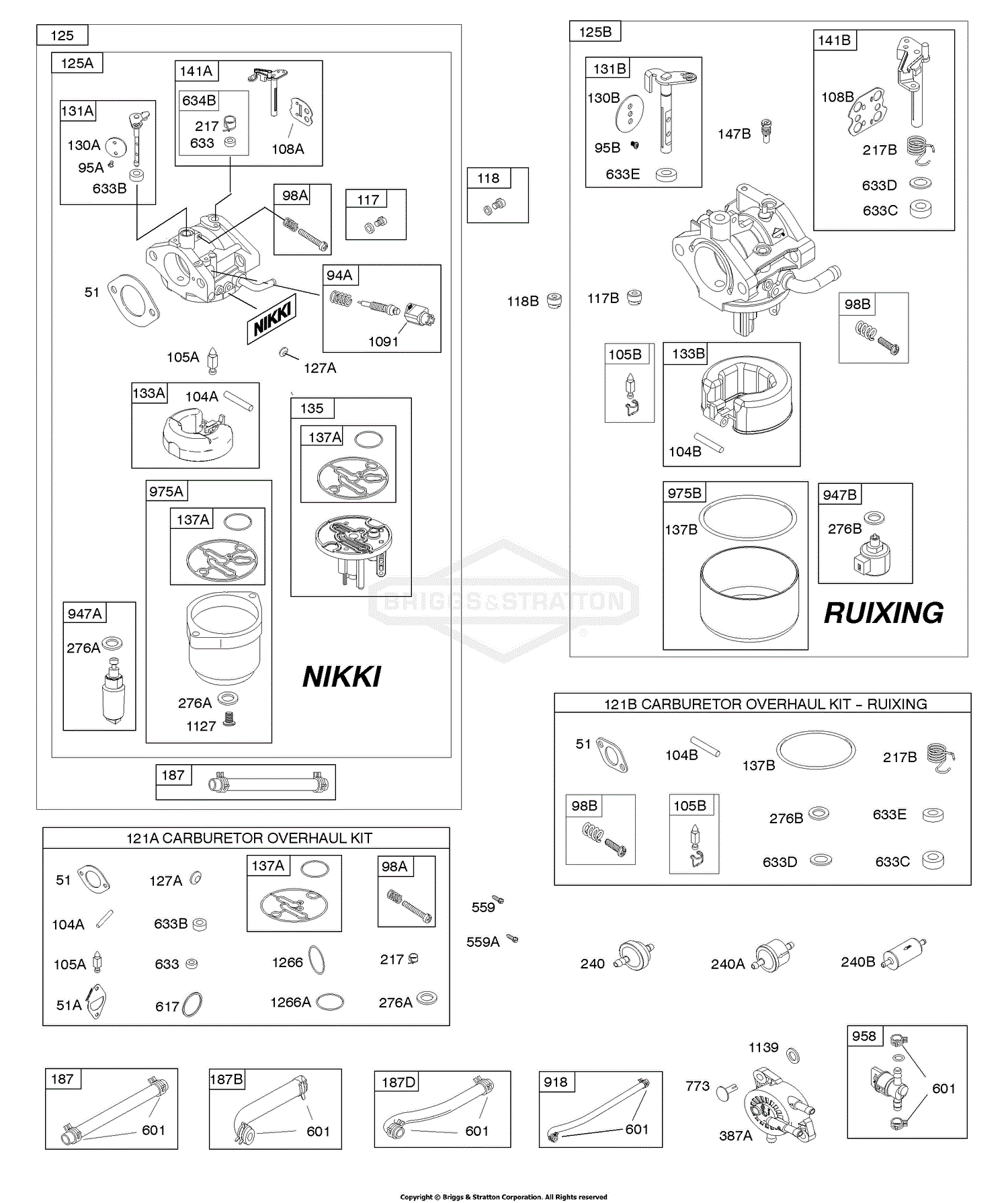 Briggs And Stratton 33S877-0016-G1 Parts Diagram For Carburetor, Fuel ...