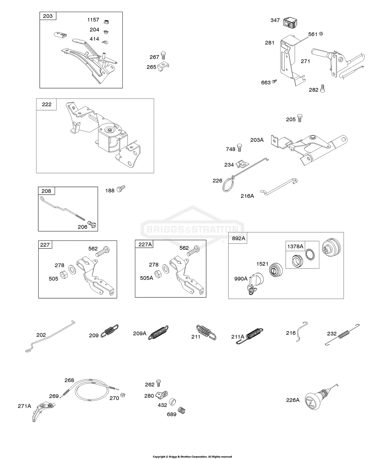 Briggs and Stratton 3864470004G1 Parts Diagram for Governor Springs