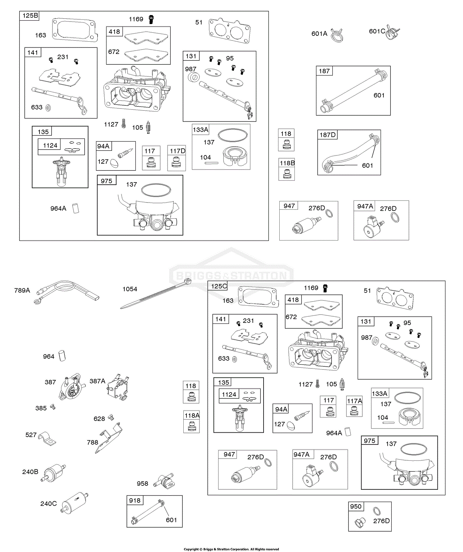 Briggs And Stratton 386447-0084-G1 Parts Diagram For Carburetors, Fuel Pump