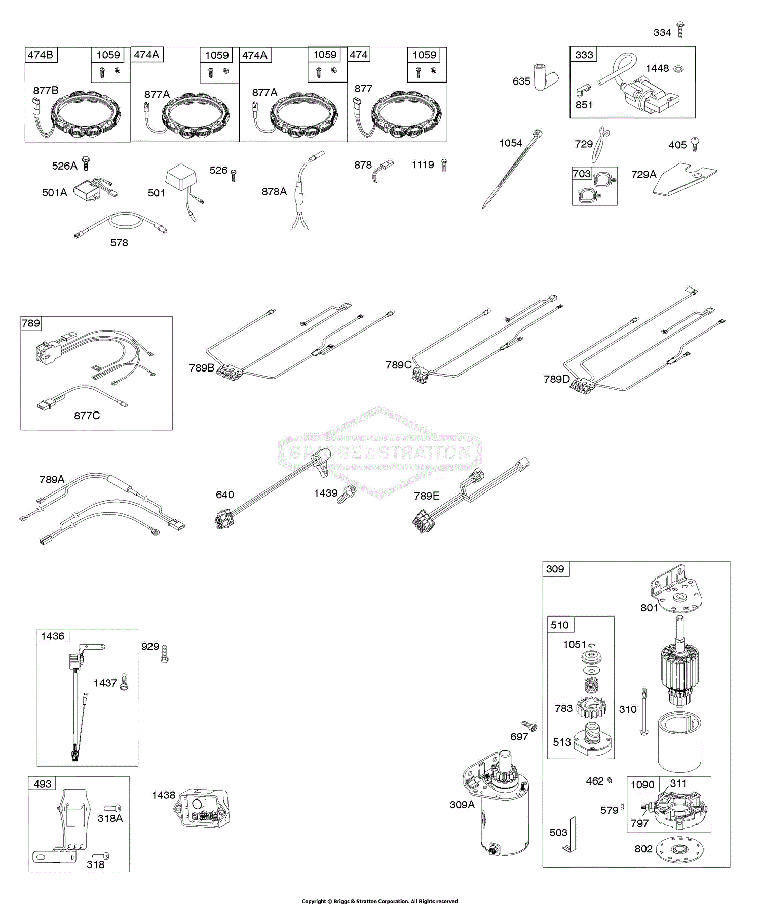 Briggs And Stratton 40h777 0241 E1 Parts Diagram For Alternator Wire Harness Starter Ignition 7312