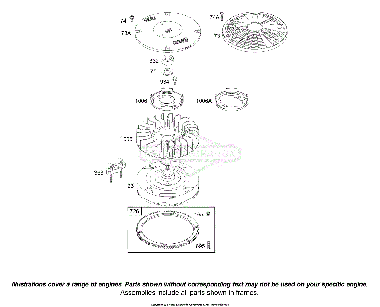 Briggs and Stratton 422707151101 Parts Diagram for Flywheel