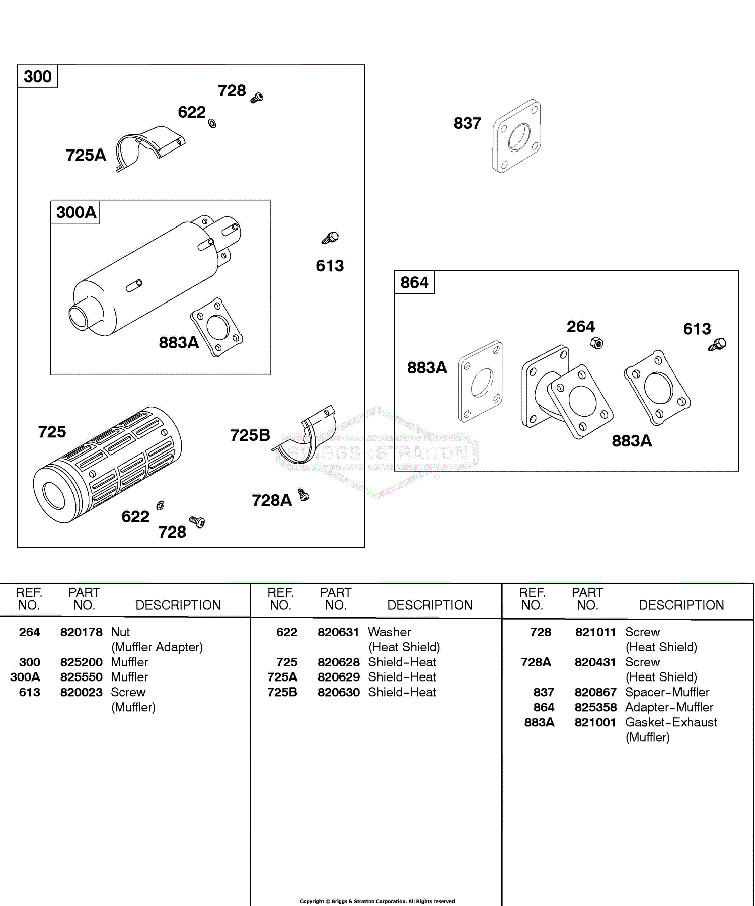 Briggs And Stratton 433447 0317 E2 Parts Diagram For Muffler Muffler Adapters 4938